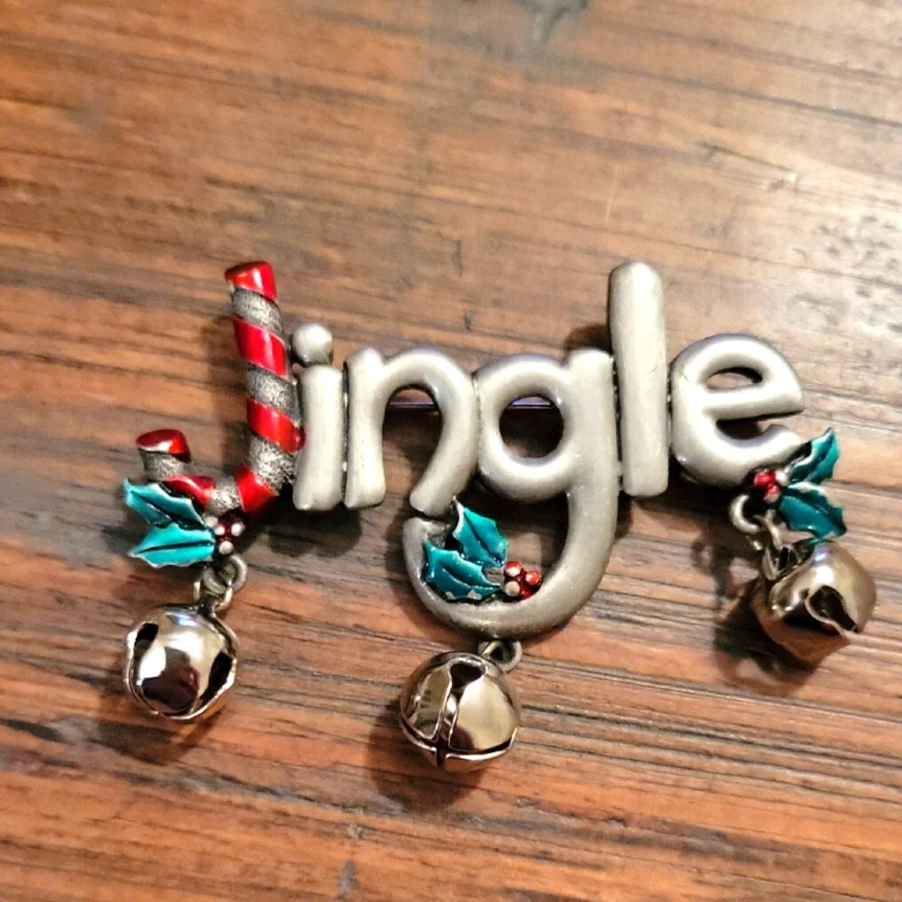 Vintage JJ Jingle Bells Brooch